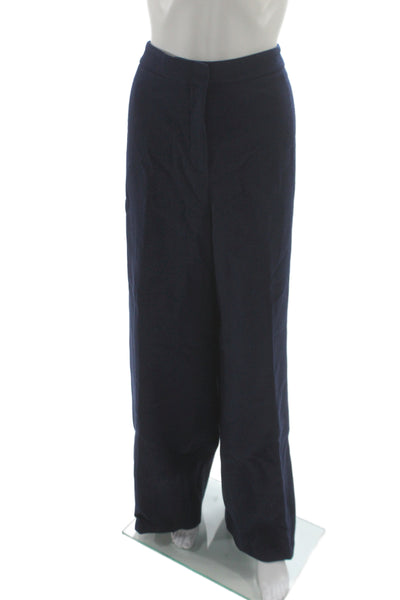 Lafayette 148 New York Unisex Dark Blue Wool Dress Pants Size 18WP