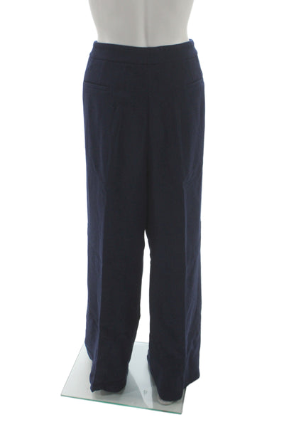 Lafayette 148 New York Unisex Dark Blue Wool Dress Pants Size 18WP