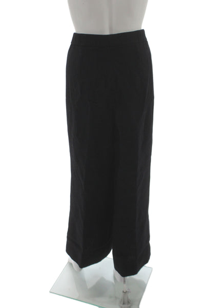 Lafayette 148 New York Women Black Cropped Wool Dress Pants Size 18W