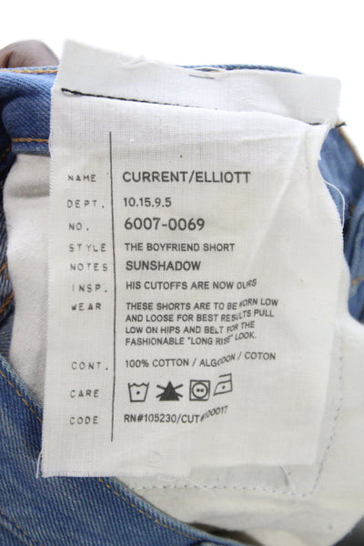 Current/Elliott Unisex Blue Cotton Beach Shorts Size 25