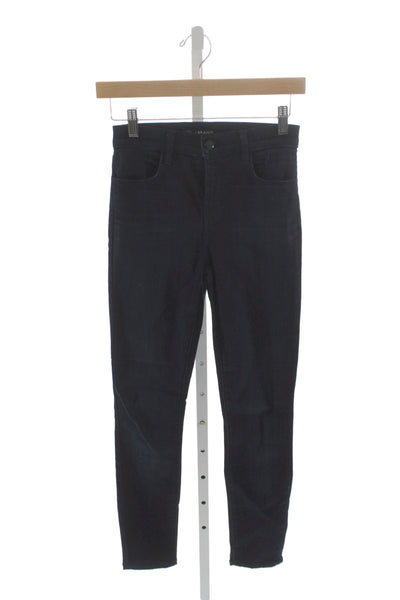 J Brand Womens Skinny Ankle Jeans Dark Blue High Rise Button Size 25