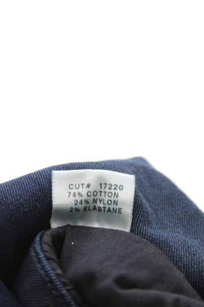 J Brand Womens Skinny Ankle Jeans Dark Blue High Rise Button Size 25