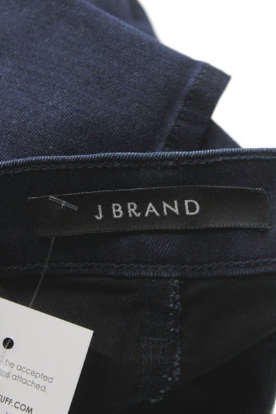 J Brand Womens Skinny Ankle Jeans Dark Blue High Rise Button Size 25