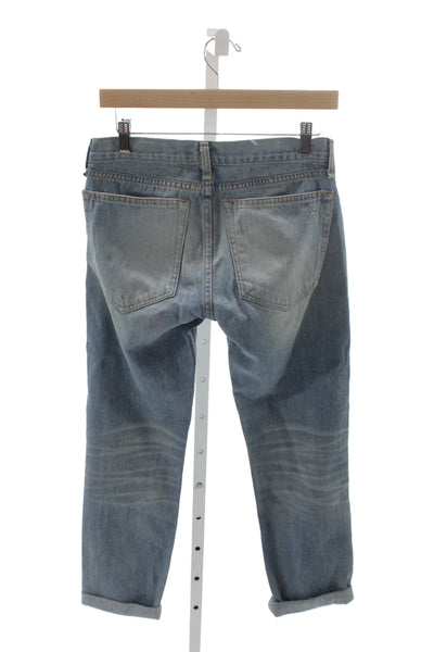 Rag & Bone Jean Unisex Cropped Straight Jeans Blue High Rise Size 24