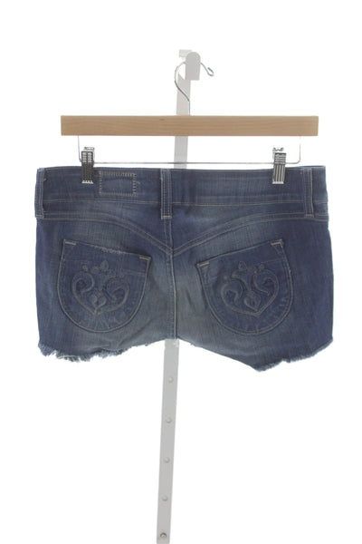 Siwy Unisex Dark Blue Beach Shorts Button 98% Cotton 2% Lycra Size 27
