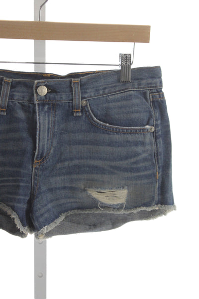 Rag & Bone Jean Unisex Dark Blue Cotton Button Beach Shorts Size 25