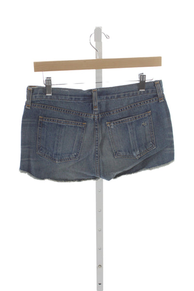 Rag & Bone Jean Unisex Dark Blue Cotton Button Beach Shorts Size 25