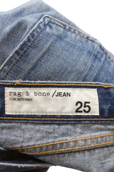 Rag & Bone Jean Unisex Dark Blue Cotton Button Beach Shorts Size 25