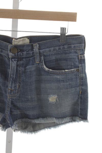 Current/Elliott Unisex Dark Blue 90s Button Shorts Size 26