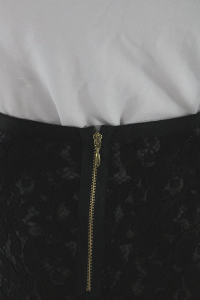 Theory Womens Mini Pencil Skirt Black Floral Size 2