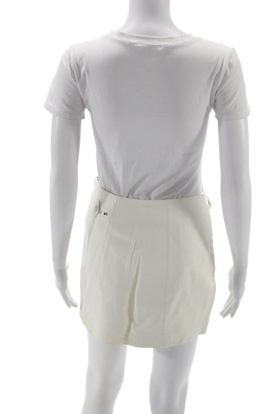 Rag & Bone Womens White Lamb Leather Mini Pencil Skirt Size 2
