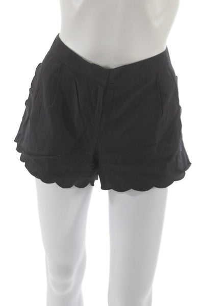 Alex Lane Unisex Designer Silk Black Shorts Size S