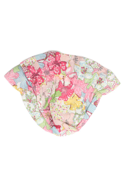 Bonpoint Girls Cotton Mix Floral Print Bucket Hat Pink Combo Size 2