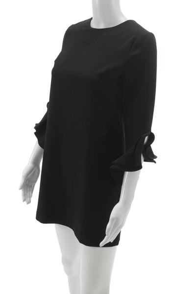 Milly Minis Women Shift Mini Dress Black 3/4 Sleeve Size 14