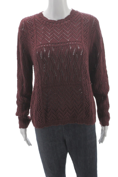 Cotton By Autumn Cashmere Unisex Purple Pullover Sweater Size L