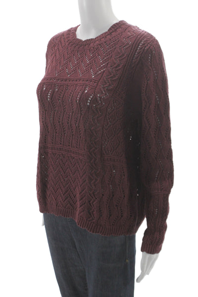 Cotton By Autumn Cashmere Unisex Purple Pullover Sweater Size L