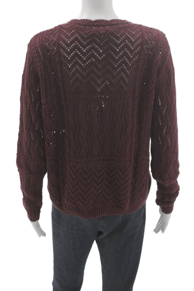Cotton By Autumn Cashmere Unisex Purple Pullover Sweater Size L