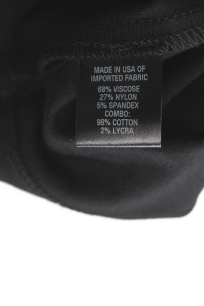 Drew Women Black Collared Sleeveless Cotton Tank Zip Size M