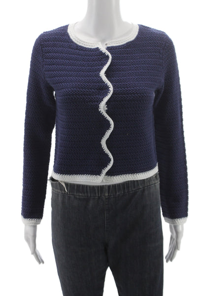 Central Park West Unisex Dark Blue Cardigan Long Sleeve Size XS