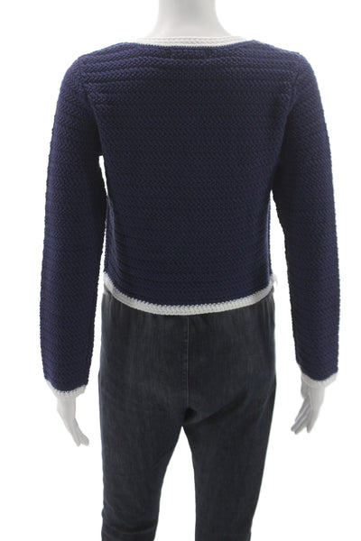 Central Park West Unisex Dark Blue Cardigan Long Sleeve Size XS