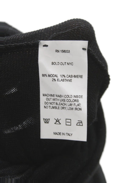 Soldout.nyc Unisex Black Turtleneck Modal Cashmere Pullover Sweater Size M