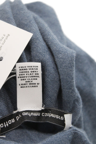 Cotton By Autumn Cashmere Womens Cropped Button-Up Blue V-Neck Size S