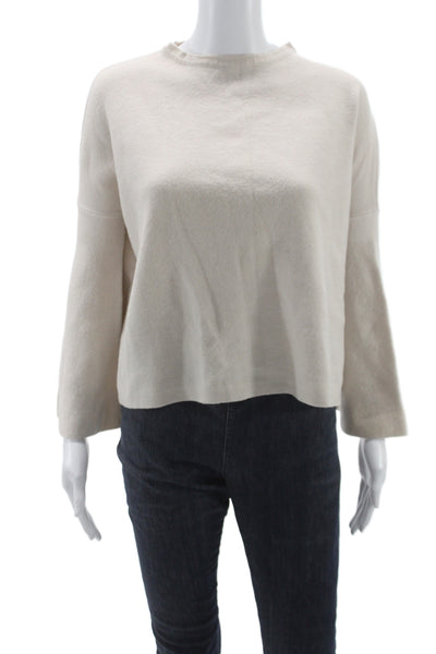 Roberto Collina Women Basic Beige Viscose Crew Neck Sweater Size S