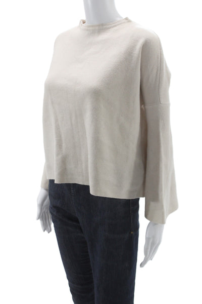Roberto Collina Women Basic Beige Viscose Crew Neck Sweater Size S