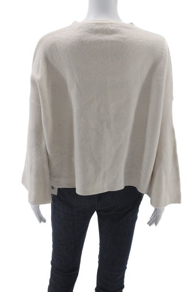 Roberto Collina Women Basic Beige Viscose Crew Neck Sweater Size S