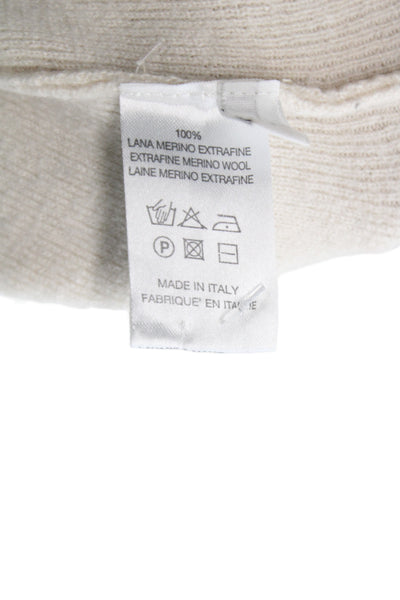 Roberto Collina Women Basic Beige Viscose Crew Neck Sweater Size S