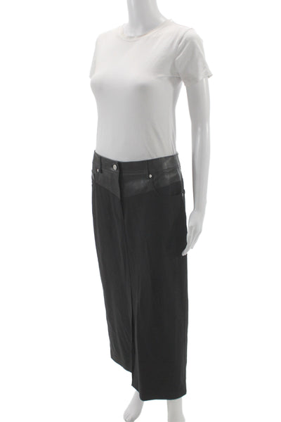 Helmut Lang Women Black Pencil Skirt Wool Blend Size 6