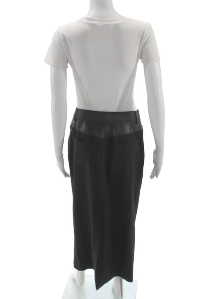 Helmut Lang Women Black Pencil Skirt Wool Blend Size 6