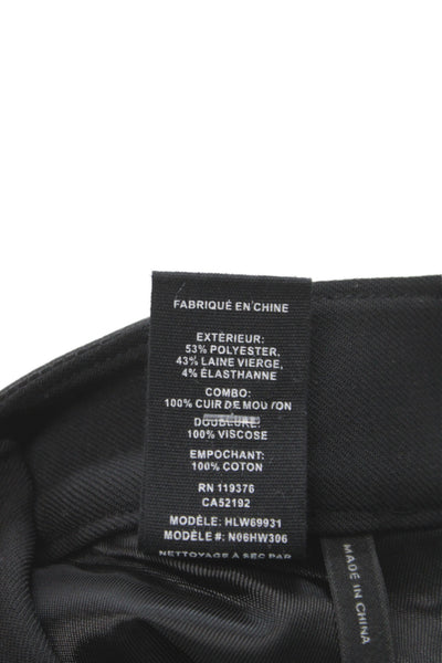 Helmut Lang Women Black Pencil Skirt Wool Blend Size 6