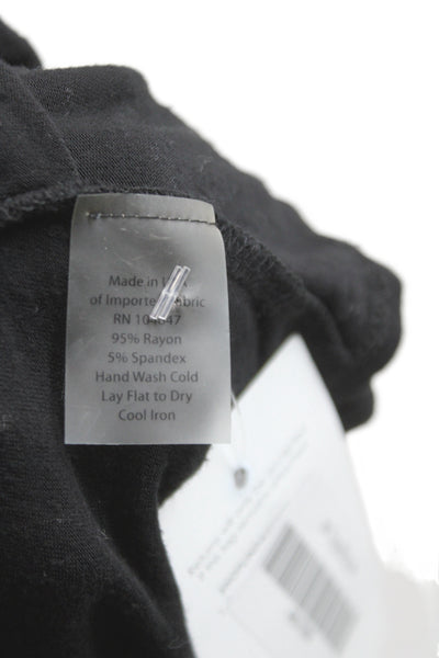 Kinross Unisex Cardigan Black Solid 95% Rayon 5% Spandex Long Sleeve Size M