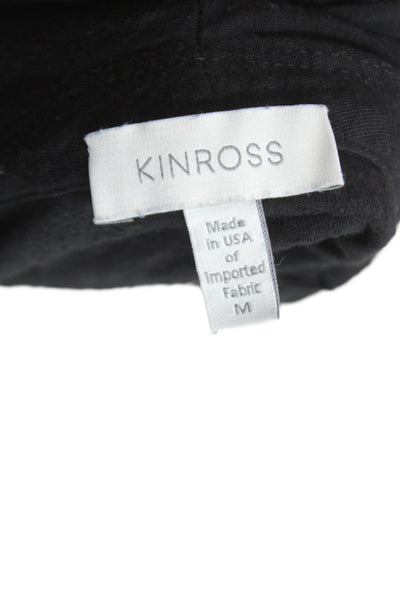 Kinross Unisex Cardigan Black Solid 95% Rayon 5% Spandex Long Sleeve Size M