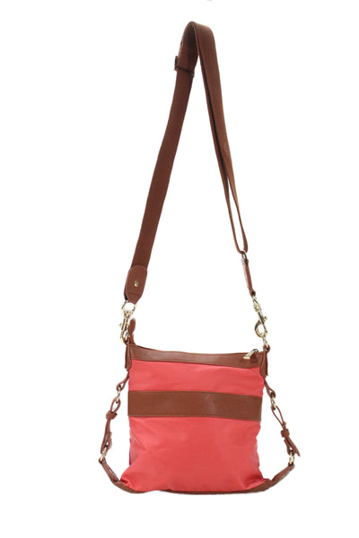 SR2 Womens Leather Trim Crossbody Shoulder Handbag Multi Colored