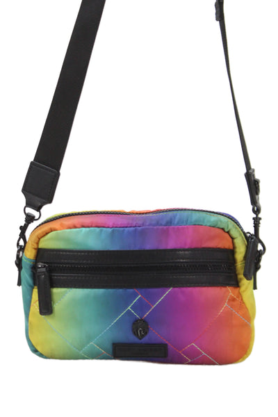 Kurt Geiger London Womens Zipper Crossbody Shoulder Handbag Multi Colored