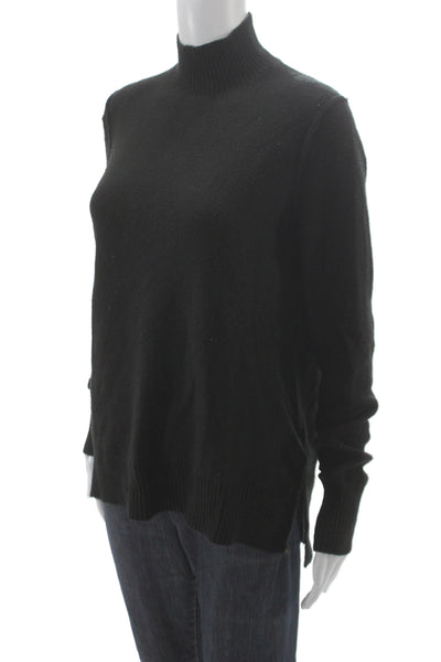 Calvin Klein Jeans Unisex Pullover Sweater Black Mock Neck Long Sleeve Size M