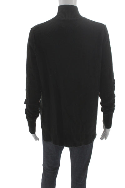 Calvin Klein Jeans Unisex Pullover Sweater Black Mock Neck Long Sleeve Size M