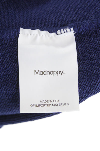 Madhappy Unisex Pullover Hoodie Dark Blue Graphic 100% Cotton Size M
