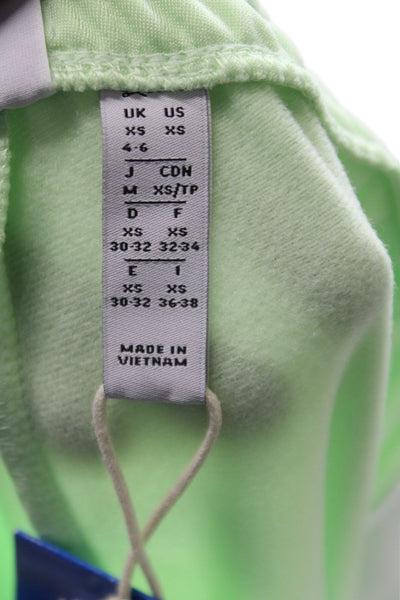Adidas Unisex Sweatpants Green Striped Snap 90s Size XS