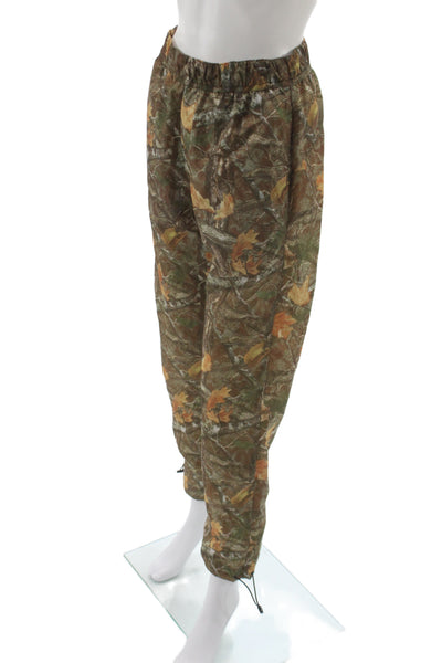Palm Angels Unisex Jogger Pants Camo Brown Polyamide Size XS