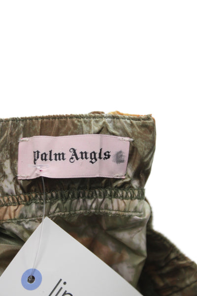 Palm Angels Unisex Jogger Pants Camo Brown Polyamide Size XS