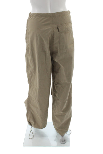 Dion Lee Unisex Cargo Windbreaker Pants Beige Cotton Nylon Size 2
