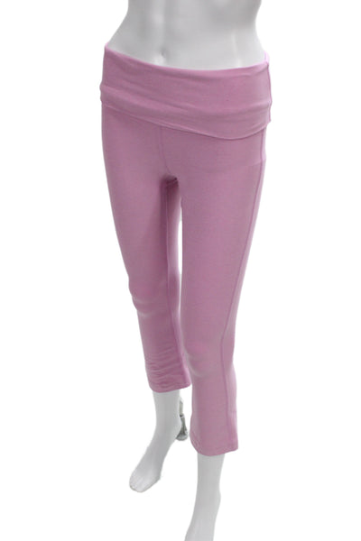 Beyond Yoga Women Cropped Capri Pink Cotton Pants Size S