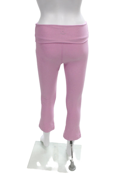 Beyond Yoga Women Cropped Capri Pink Cotton Pants Size S