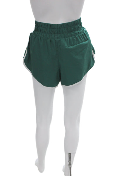 Varley Unisex Green Sports Shorts 92% Polyester 8% Elastane Size S