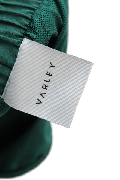 Varley Unisex Green Sports Shorts 92% Polyester 8% Elastane Size S