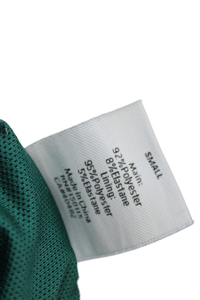 Varley Unisex Green Sports Shorts 92% Polyester 8% Elastane Size S