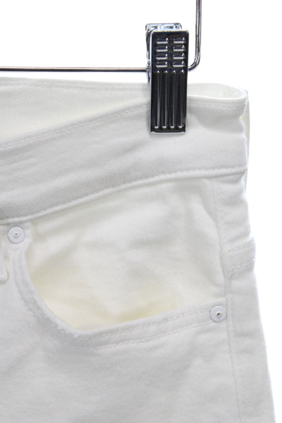 Mother Women Cropped Ankle Skinny Jeans White Size 27